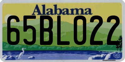 AL license plate 65BL022