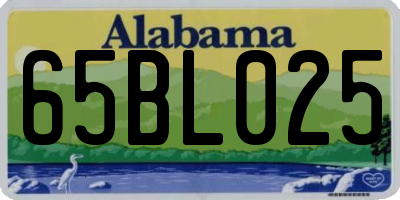 AL license plate 65BL025