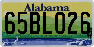 AL license plate 65BL026