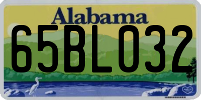 AL license plate 65BL032