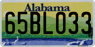 AL license plate 65BL033