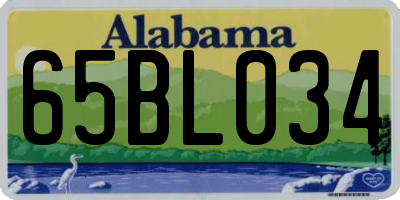 AL license plate 65BL034