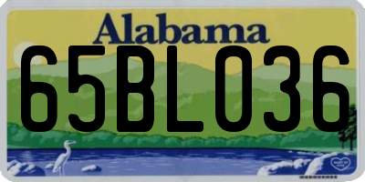 AL license plate 65BL036
