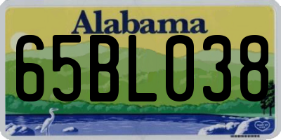 AL license plate 65BL038