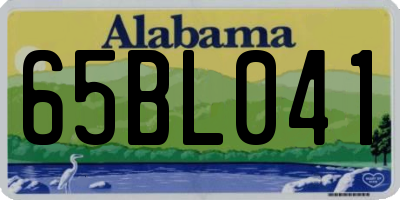 AL license plate 65BL041