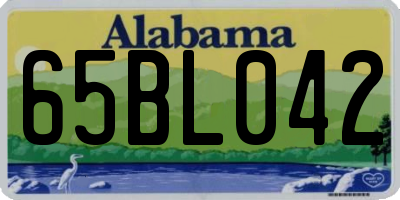 AL license plate 65BL042