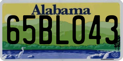 AL license plate 65BL043