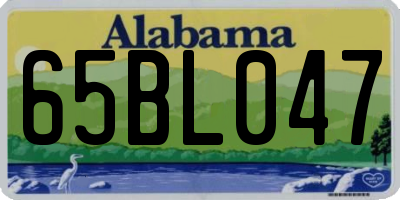 AL license plate 65BL047