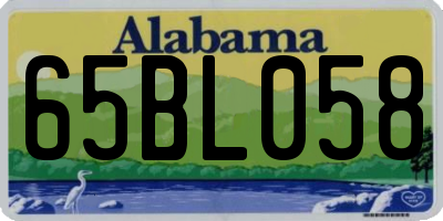 AL license plate 65BL058