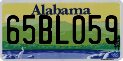 AL license plate 65BL059