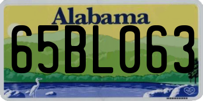 AL license plate 65BL063