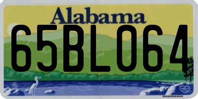 AL license plate 65BL064