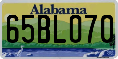 AL license plate 65BL070