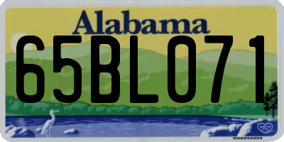AL license plate 65BL071