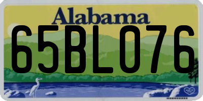 AL license plate 65BL076