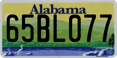 AL license plate 65BL077