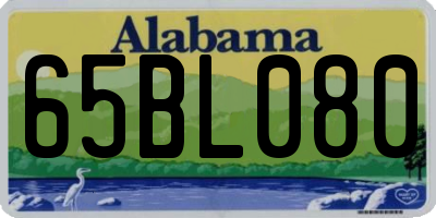 AL license plate 65BL080