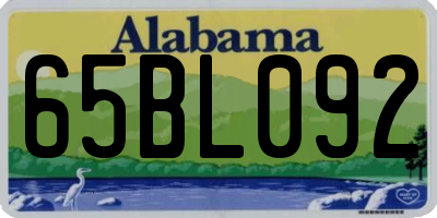 AL license plate 65BL092