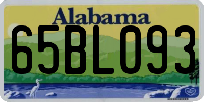 AL license plate 65BL093