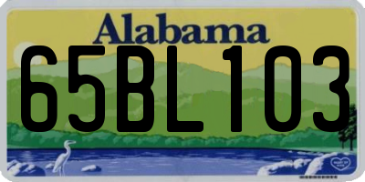 AL license plate 65BL103