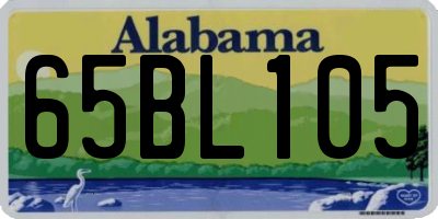 AL license plate 65BL105