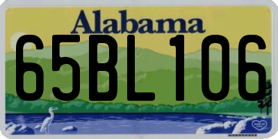 AL license plate 65BL106
