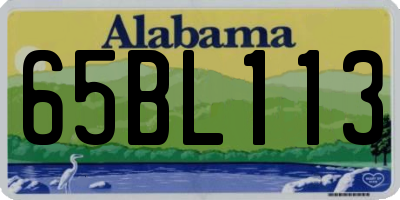 AL license plate 65BL113