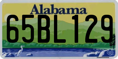 AL license plate 65BL129