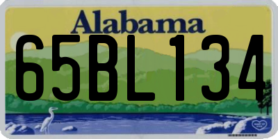 AL license plate 65BL134