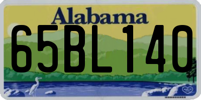 AL license plate 65BL140