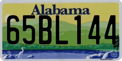 AL license plate 65BL144