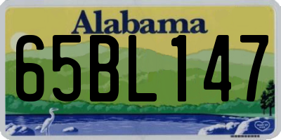 AL license plate 65BL147