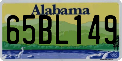 AL license plate 65BL149