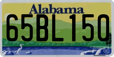 AL license plate 65BL150