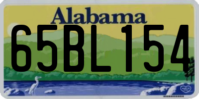 AL license plate 65BL154