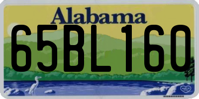 AL license plate 65BL160