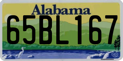 AL license plate 65BL167