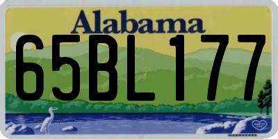 AL license plate 65BL177