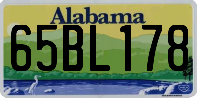 AL license plate 65BL178