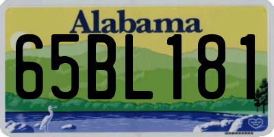 AL license plate 65BL181