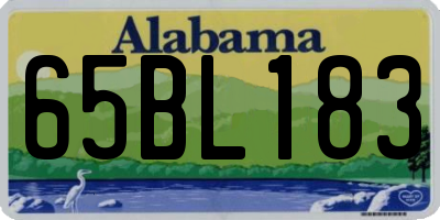 AL license plate 65BL183
