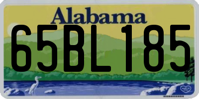 AL license plate 65BL185