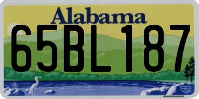 AL license plate 65BL187