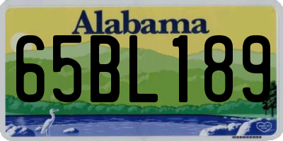 AL license plate 65BL189