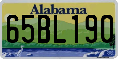AL license plate 65BL190