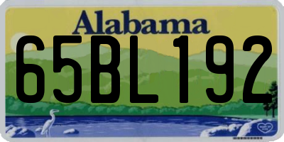 AL license plate 65BL192