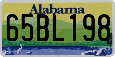 AL license plate 65BL198