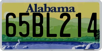 AL license plate 65BL214