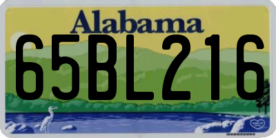 AL license plate 65BL216