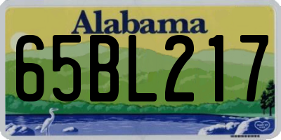 AL license plate 65BL217